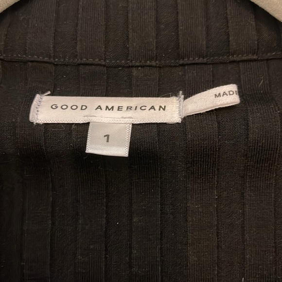 GOOD AMERICAN Wide Rib Button Down Midi Dress - Picture 6 of 8